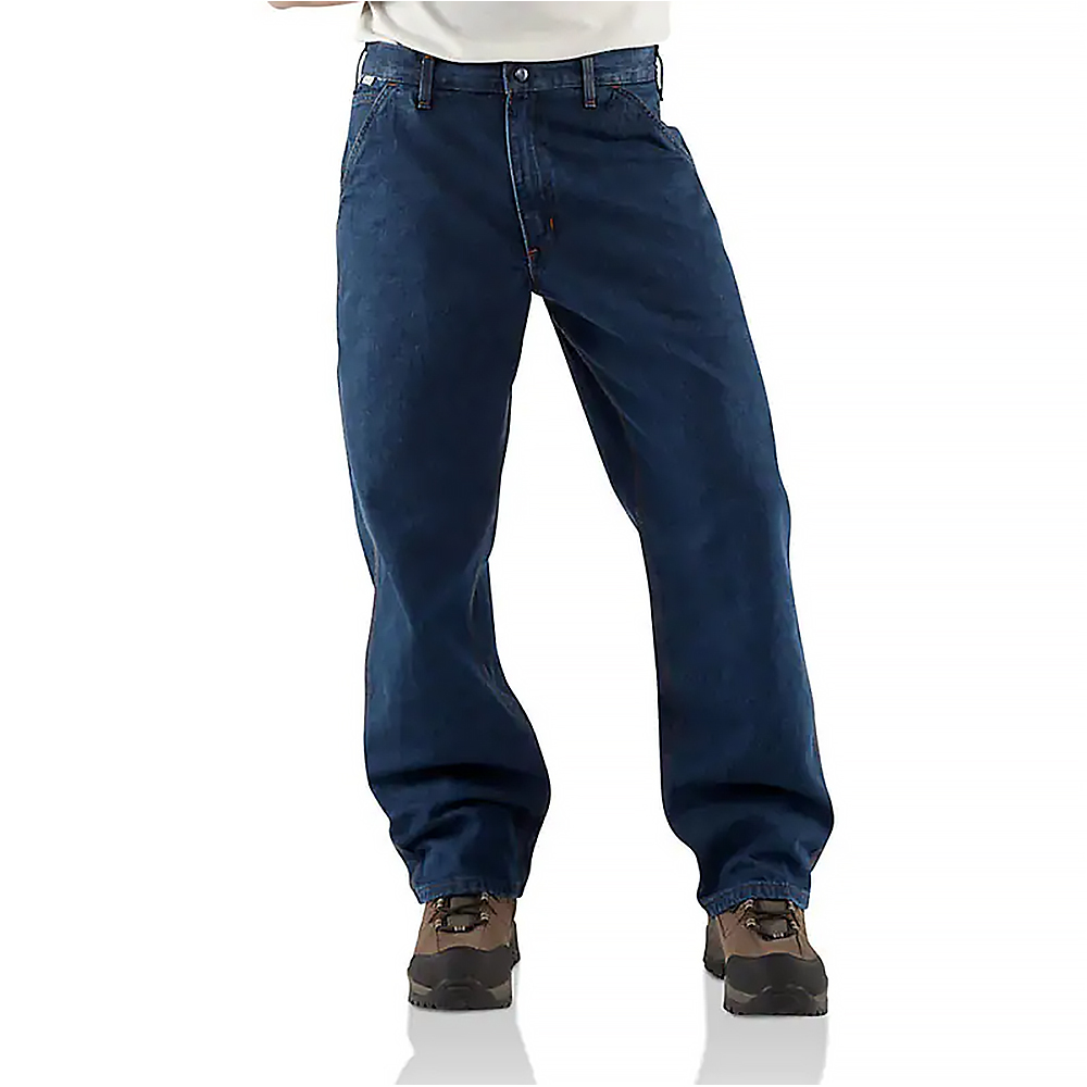 Carhartt Flame-Resistant Signature Denim Dungaree Jeans from Columbia Safety